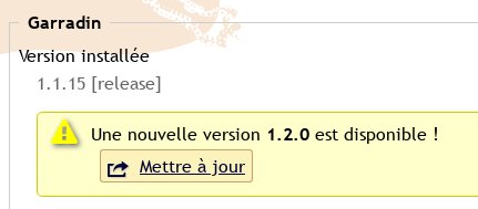 Bouton pour mise à jour